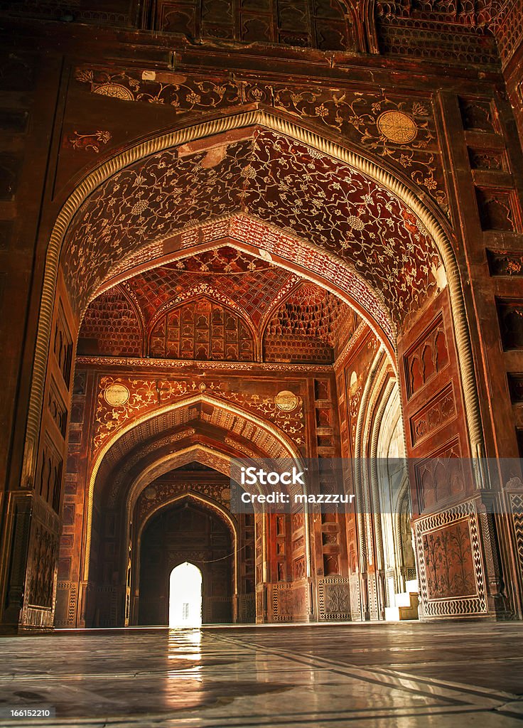 Mosque at the Taj Mahal. Agra, Uttar Pradesh, India Arch - Architectural Feature Stock Photo