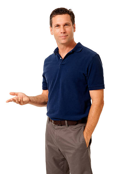 istock Causal Businessman Gesturing Showing Isolated on White Background 166152259