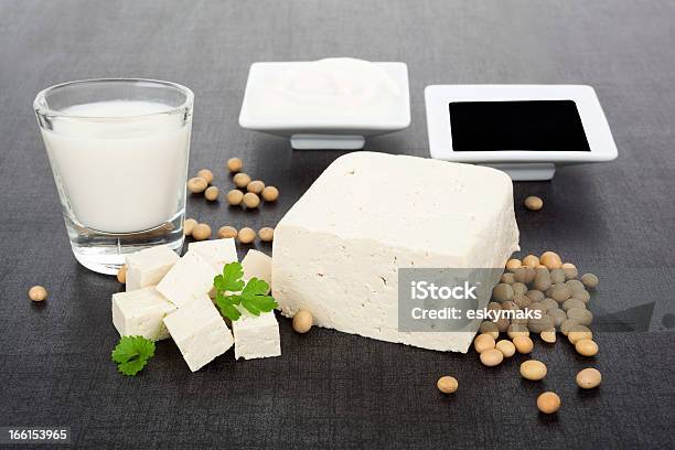 Foto de Luxuosos Produtos À Base De Soja Fundo e mais fotos de stock de Alimentação Saudável - Alimentação Saudável, Bebida protéica, Cinza - Descrição de Cor