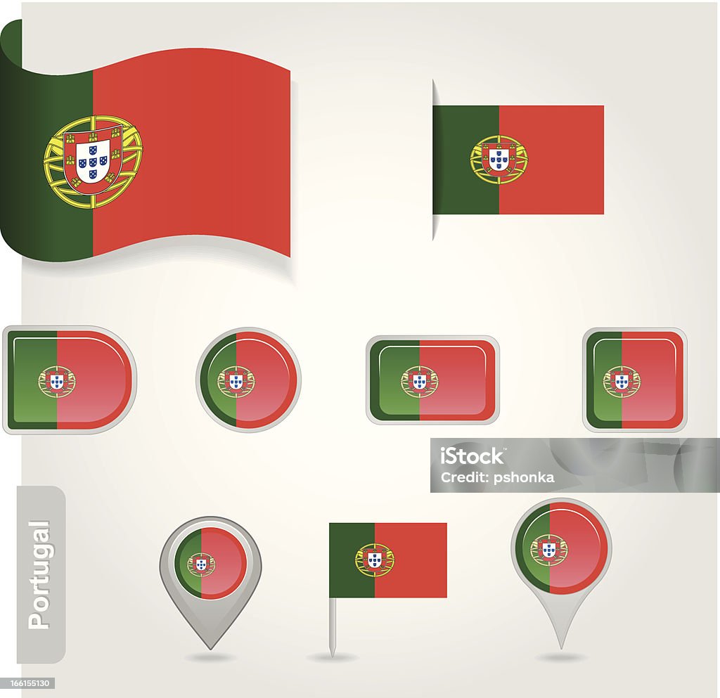 ポルトガル旗のアイコン - アイコンのロイヤリティフリーベクトルアート