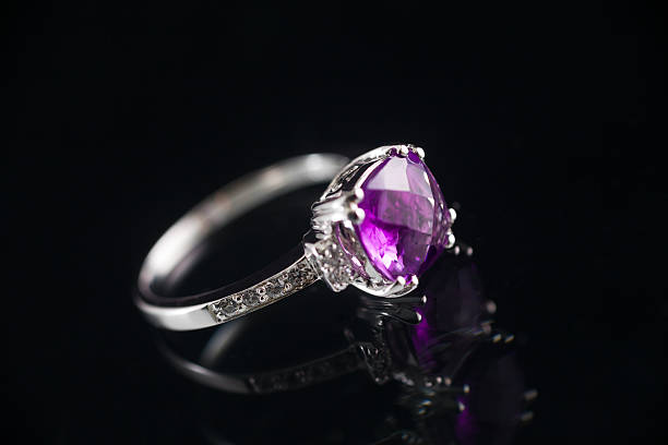 amethyst ring stock photo