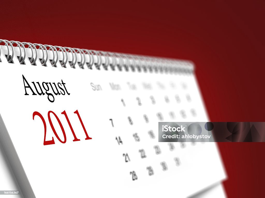 Calendário de Agosto de 2011 - Royalty-free Agenda Pessoal Foto de stock