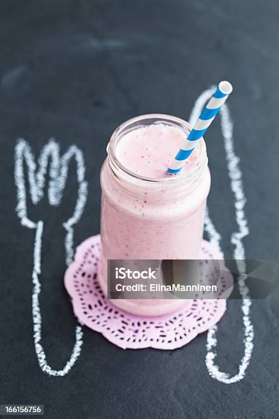 Strawberry Smoothie Stock Photo - Download Image Now - Backgrounds, Berry Fruit, Chalk - Art Equipment