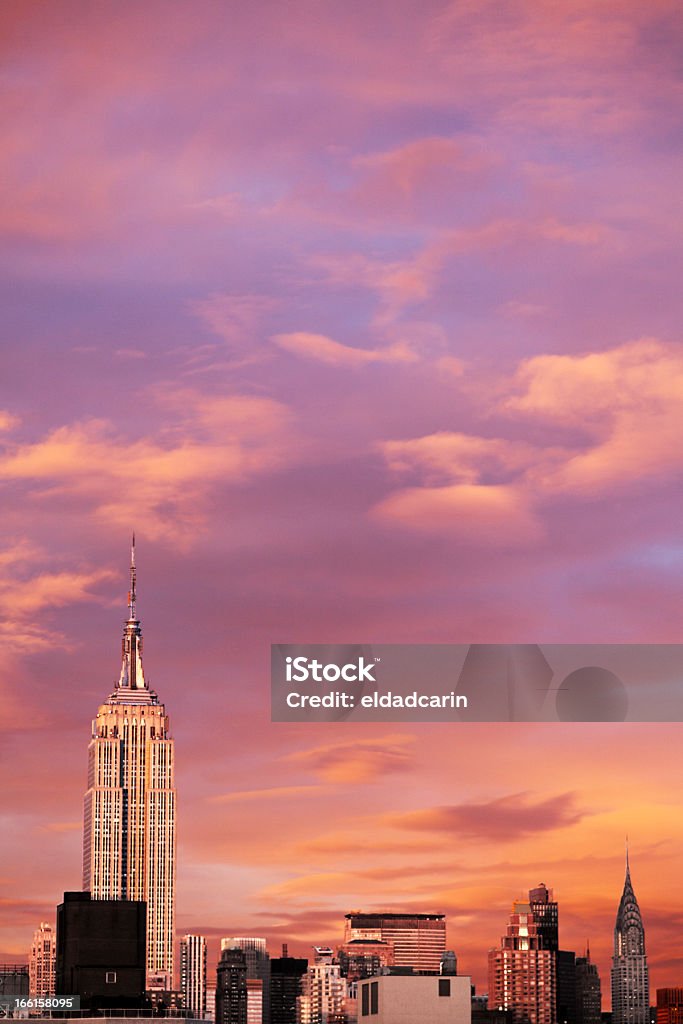 Skyline di Midtown Manhattan, Empire State Building - Foto stock royalty-free di Affollato