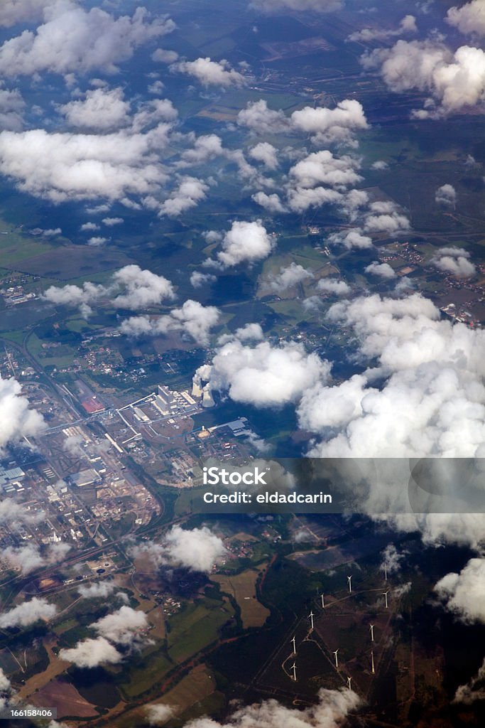 Vista aérea da Área Industrial - Royalty-free Ajardinado Foto de stock
