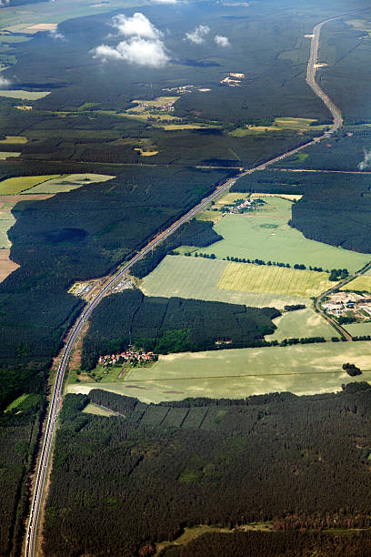 istock Aerial View of Rural Road 166159442