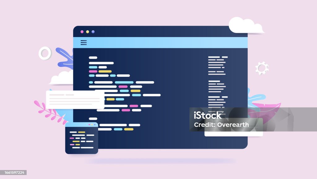 Programming Code Language Stock Illustration - Download Image Now ...