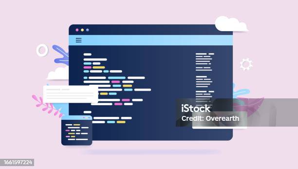 Programming Code Language Stock Illustration - Download Image Now ...