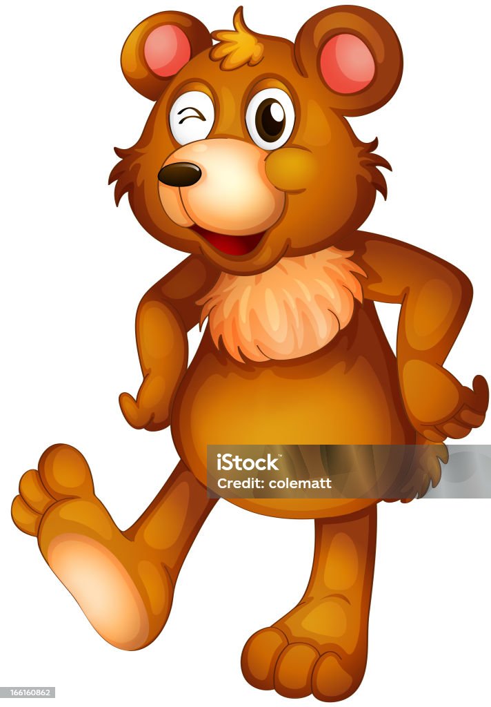 Heureux bear - clipart vectoriel de Abdomen libre de droits