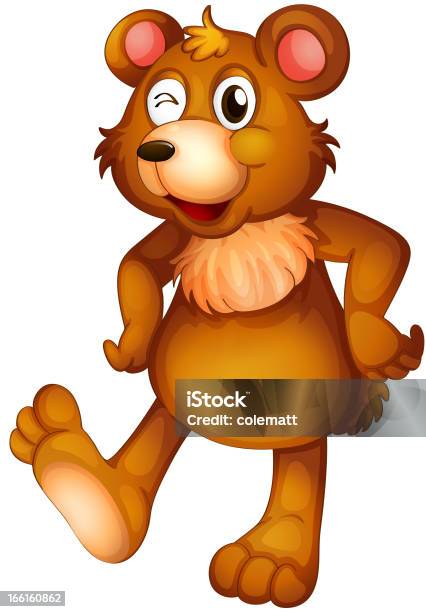Happy Bear Stock Illustration - Download Image Now - Abdomen, Animal, Animal Body Part