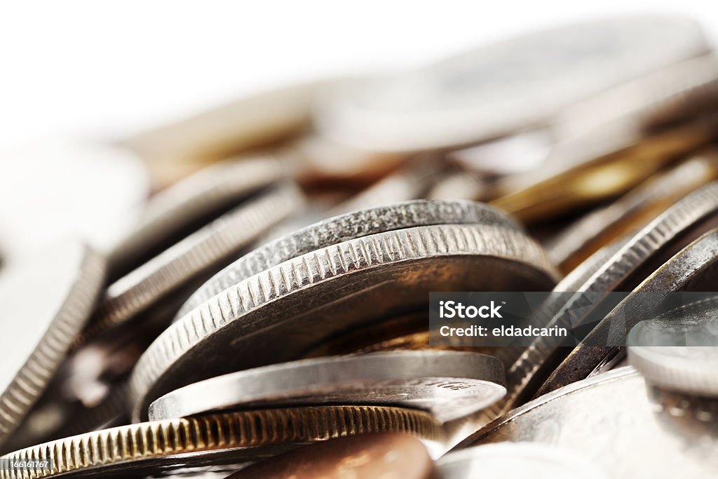Münzen Makro Hintergrund - Lizenzfrei Abstrakt Stock-Foto