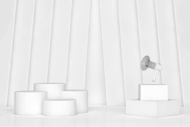 istock Abstract geometric shape, Cylinder and Torus, Design For Cosmetic Or Product Display Podium 3d Render 1661631299
