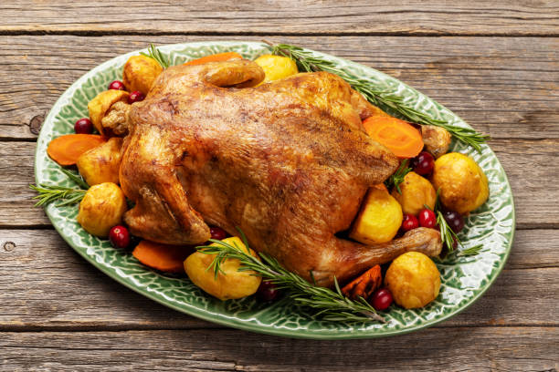 istock Thanksgiving turkey on rustic wooden table 1661638406