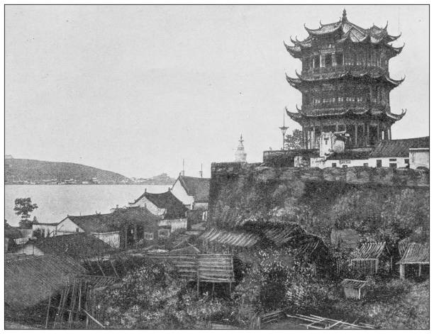 istock Antique image from British magazine: City of Hankau 1661643316