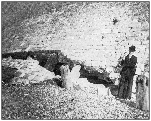 istock Antique image from British magazine: Damaged wall of Sandgate Castle 1661647684