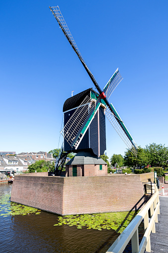 Windmill De Put in Leiden, Netherlands