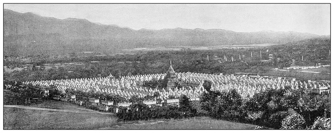 Antique image from British magazine: Mandalay