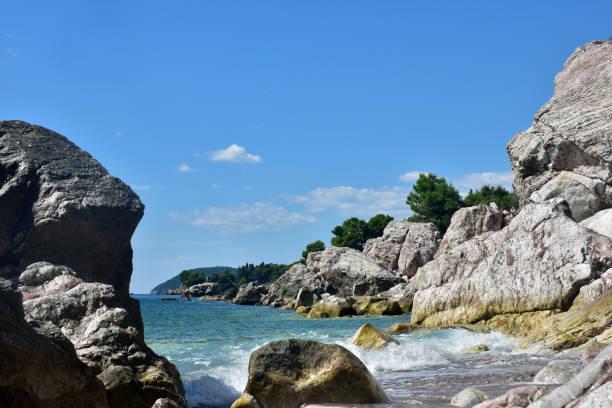 istock Rocks on the beach on a sunny day. 1661763729