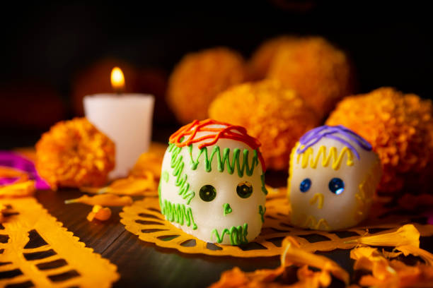 istock Day od the dead sugar skulls mexico 1661775119
