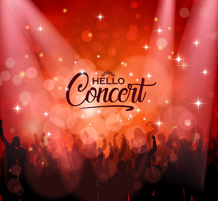 Drawn of vector concert label. This file of transparent and created by illustrator CS6