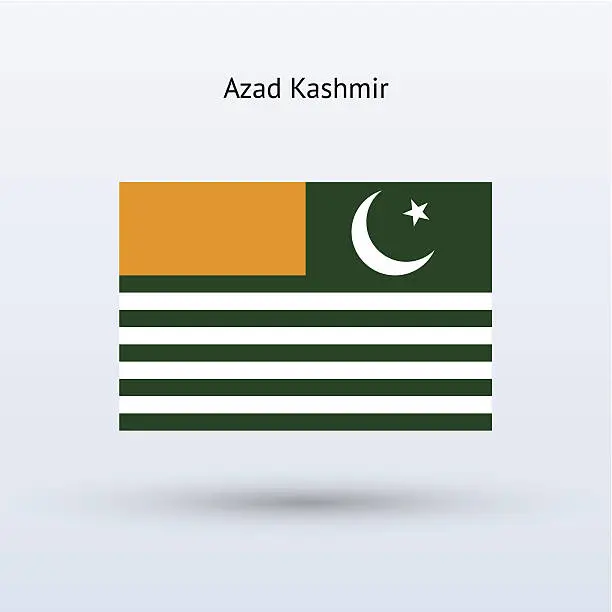 Vector illustration of Azad Kashmir Flag