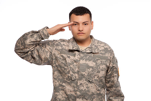 ミナミコメツキ敬礼 - armed forces latin american and hispanic ethnicity saluting marines ストックフォトと画像