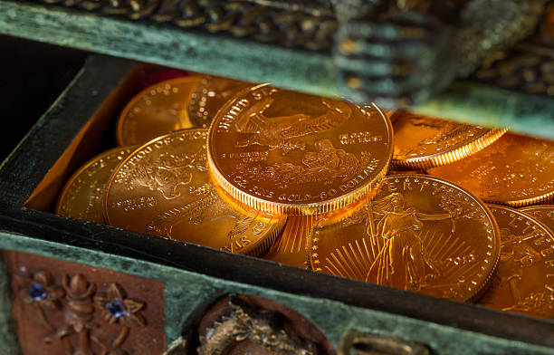 istock Collection of one ounce gold coins 166184044