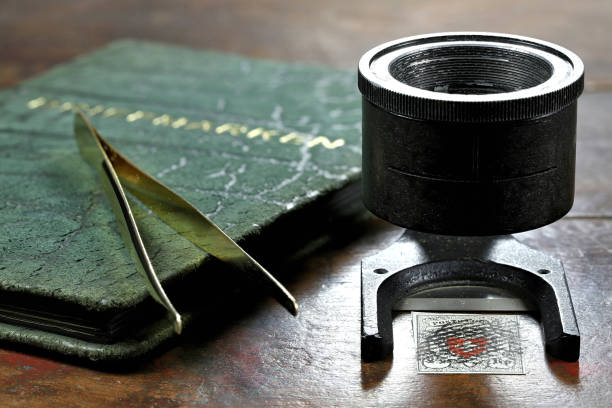 istock linen tester with Swiss 2 1/2 Rappen Poste Locale stamp from 1850 1661850163