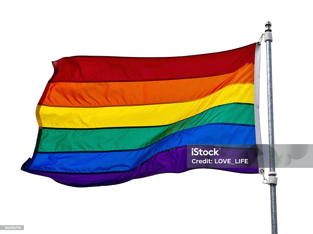 Gay drapeau arc-en-ciel - Photo de Drapeau libre de droits