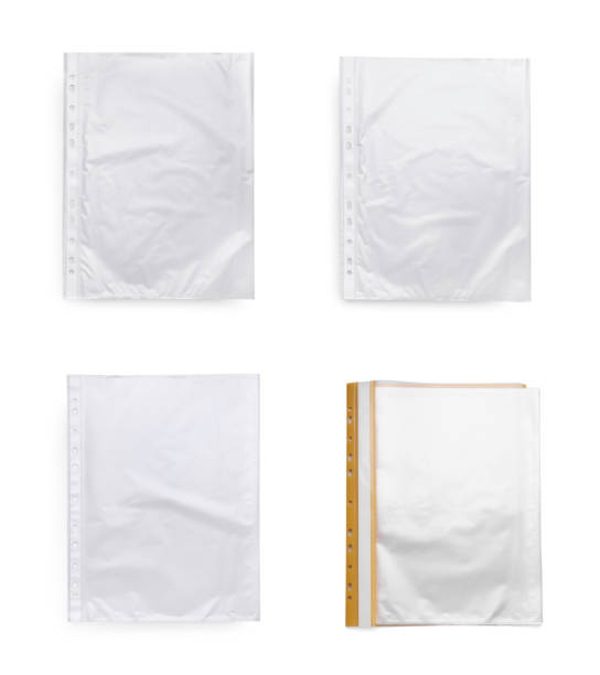 istock Collage with punched pockets and file folder on white background, top view 1661902599