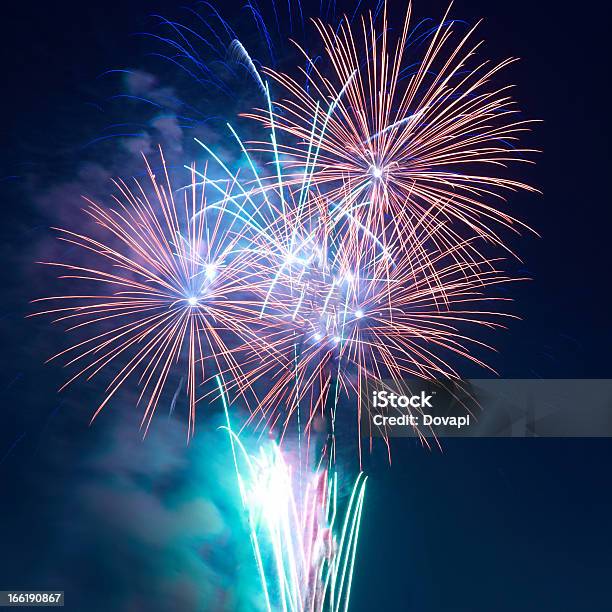 Colorful Fireworks Stock Photo - Download Image Now - Abstract, Beauty In Nature, Black Color