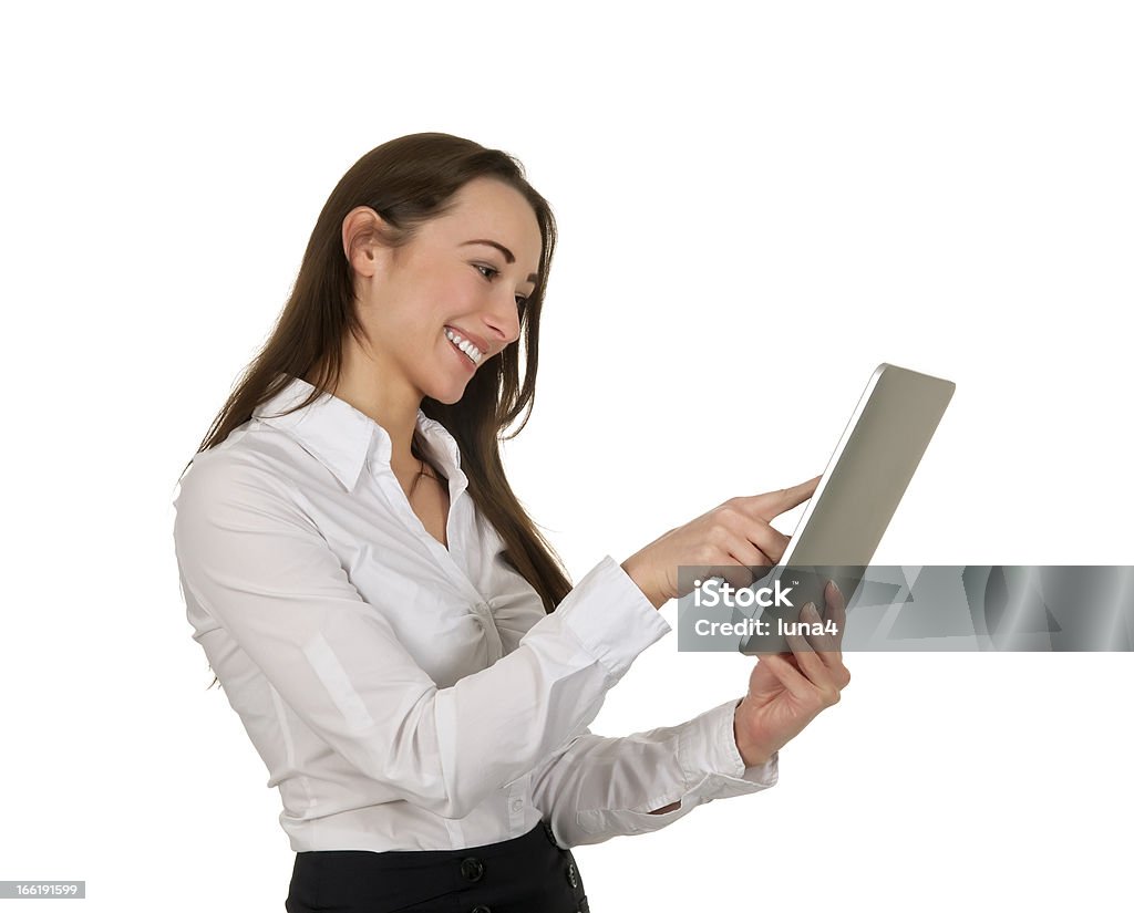 Mulher de negócios com tablet pc - Foto de stock de Adulto royalty-free