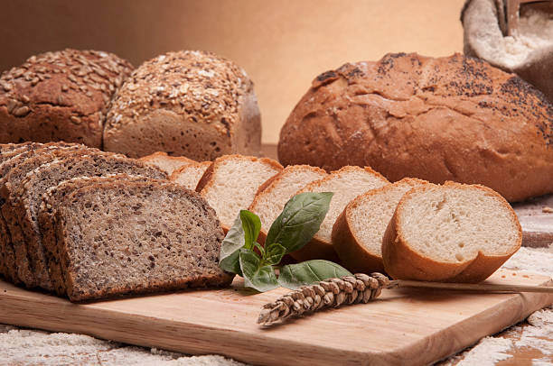 Loaves of bread and rolls