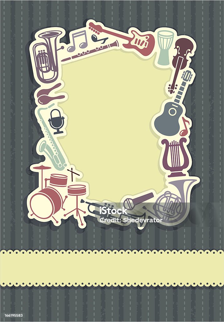 Musical Instruments Background Program Template Background With A Framework From Musical Instruments Stock Illustration ...