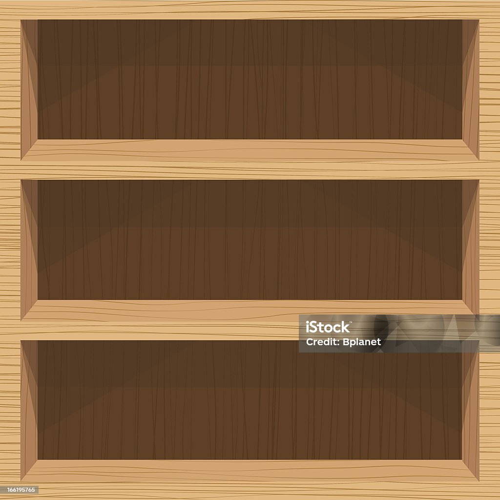 Drewniane półki - Grafika wektorowa royalty-free (Aplikacja mobilna)