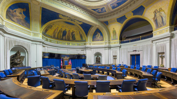 câmara legislativa de manitoba - manitoba legislative chamber - fotografias e filmes do acervo