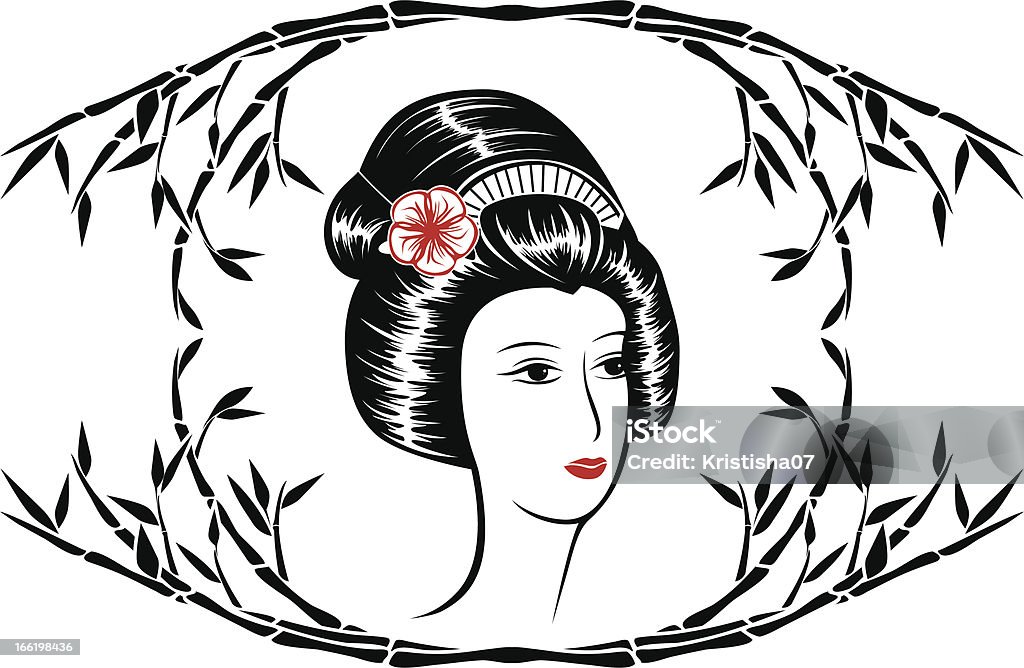 Bellezza asiatica - arte vettoriale royalty-free di Adulto