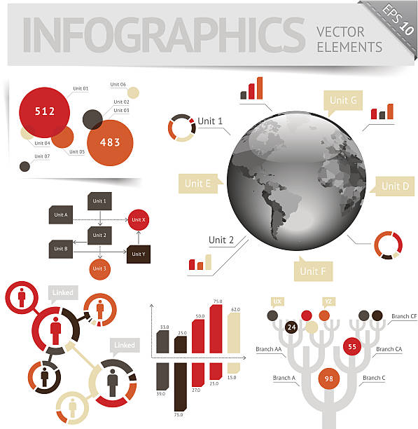 Infographic design elements Infographic design elements. Vector saved as EPS-10, file contains objects with transparency (shadows etc.) Please see also: family tree chart template stock illustrations