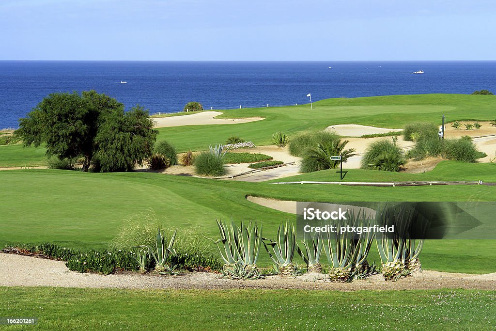 Golfplatz am Meer - Lizenzfrei Golf Stock-Foto