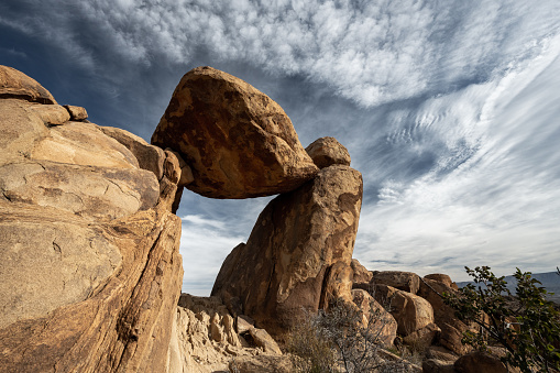 Grapevine Hills and Balanced Rock in Big Bend with Dramatic Sky