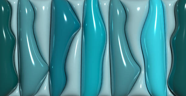 istock Blue soft inflate shiny lines, 3D rendering illustration 1662032478