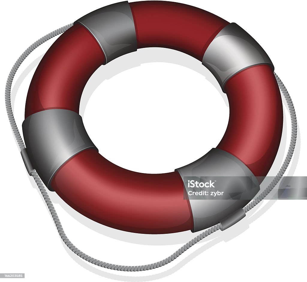 Red lifebuoy - Grafika wektorowa royalty-free (Bez ludzi)
