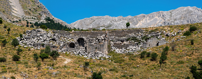 Sagalassos Ancient City amphitheater, Burdur Turkey.
