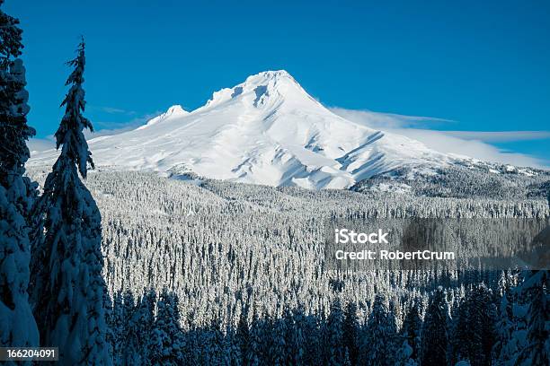 Mt Hood Winter Oregon Stock Photo - Download Image Now - Mt Hood, Oregon - US State, Winter