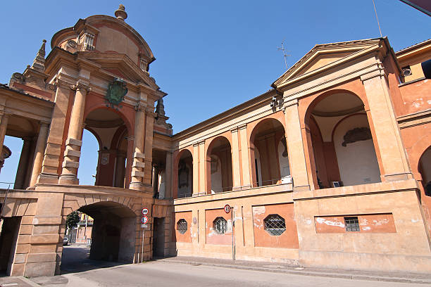 San Luca arcade -  Bologna, Italy San Luca arcade is the longest porch in the world. Bologna, Italy australian rugby championship stock pictures, royalty-free photos & images