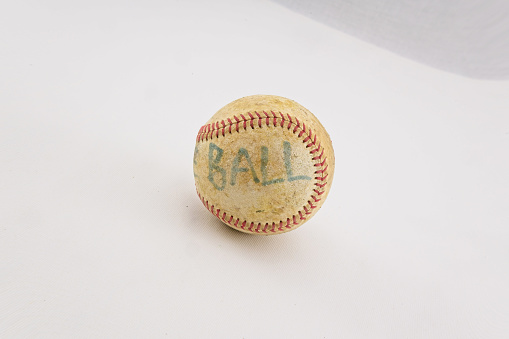 Macro photograph of baseball from the World Series