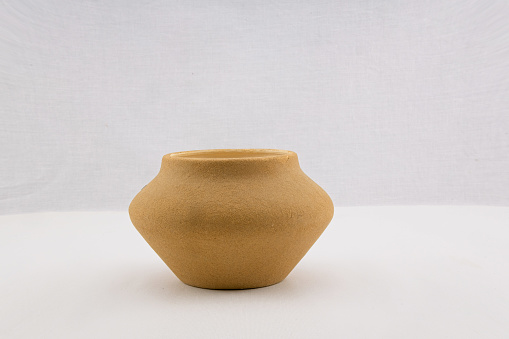 Sand finished clay pot