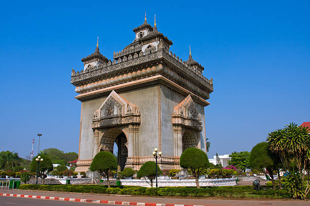 Patuxai monument in Vientiane capital of Laos