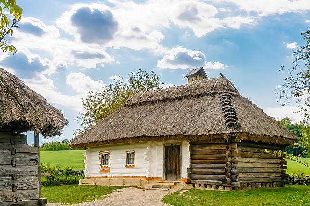 istock Typical ukrainian antique house 166208334