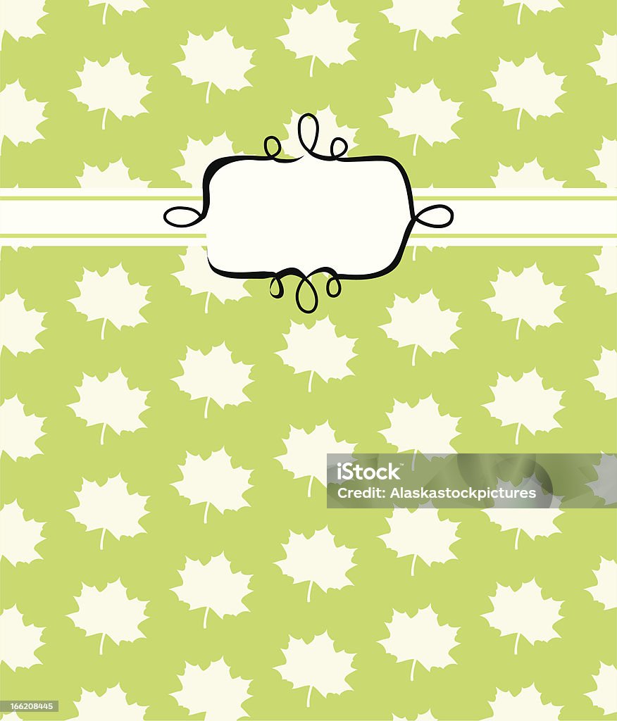 Leafcover con etichetta II. - arte vettoriale royalty-free di Acero